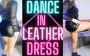 Monica Nylon: Dans in leren jurk