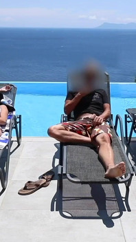His Wife Can't Satisfy Him, so He Fucks Me Right by the Hotel Pool!