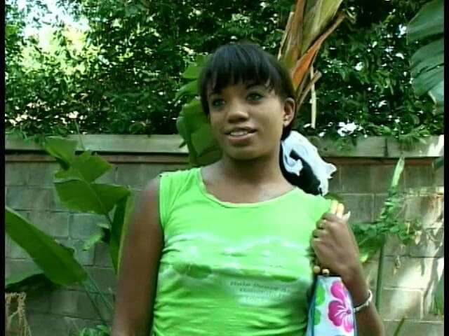 Whites on Blacks: Sweet busty ebony teen tries a huge cock