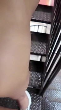 Forbidden Outdoor Thrill - Busty I-cup Gravure Beauty Risking It All in a Crowded Building, Raw Creampie Adventure