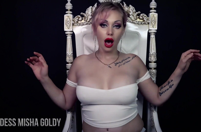 Goddess Misha Goldy: İğrenç aptal ezik azdırıyor ve reddediliyor!!