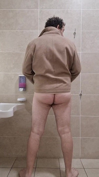 All Naked in Pubblic Bathroom