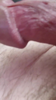 Close up Chubby Bi W Thick Curved Cock Jerking off to Cum Eruption