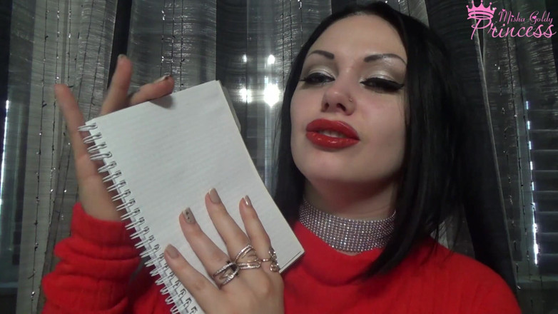 Goddess Misha Goldy: Transforming you to the paper &amp; kissing