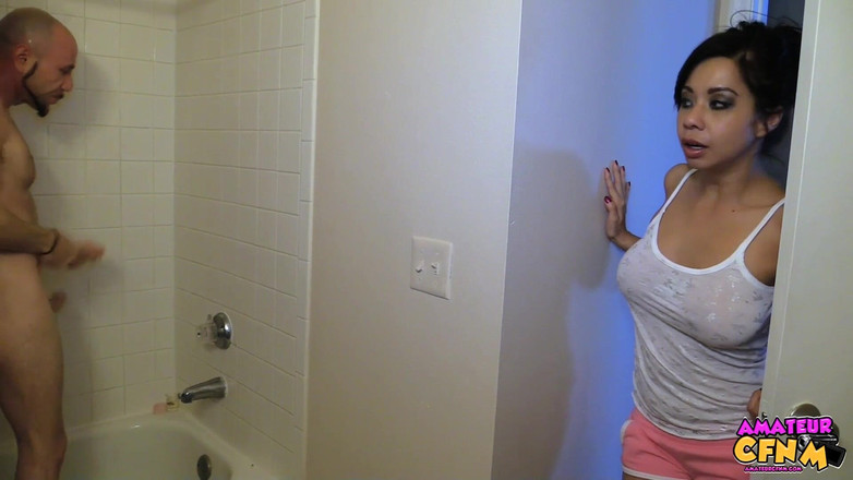 Amateur CFNM: Watching Him Jerking His Cock