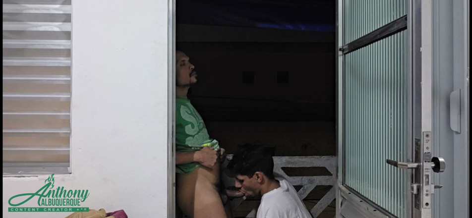 anthony albuqurque: Twink Sucking Me off on the Balcony