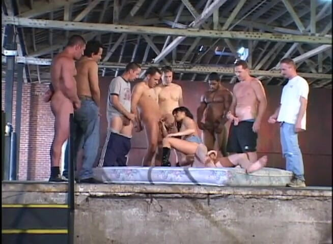 CBD Media: Cute Romanian teen with firm tits gets gangbanged by muscular...