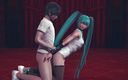 Waifu club 3D: Miku se fait enculer dans un club de strip-tease