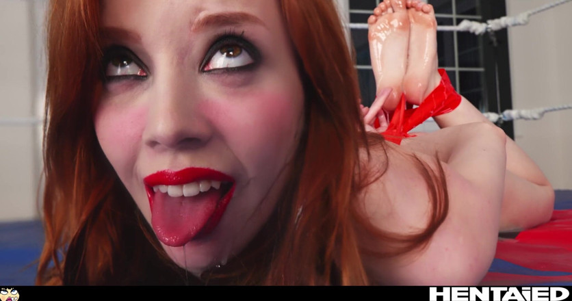 Hentaied: Real life hentai - Box training masturbation with huge dildo, creampie...