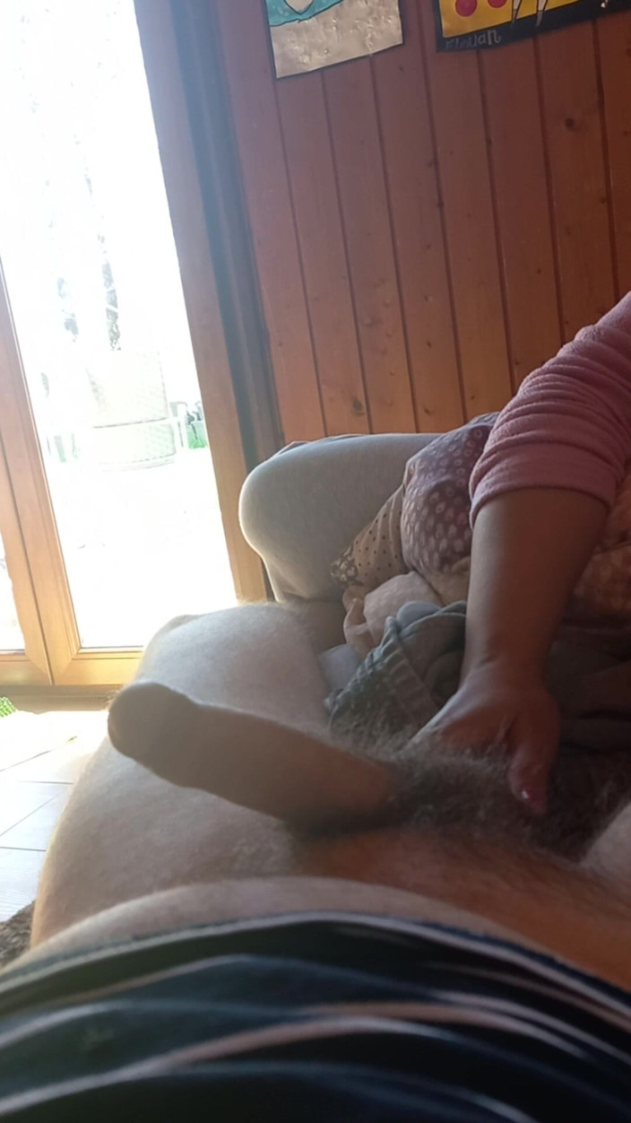 Handjob Passion: Hand Tease with Orgasm - Quick Sofa Handjob Before I Leave -...