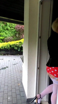 Squirting hard outdoor