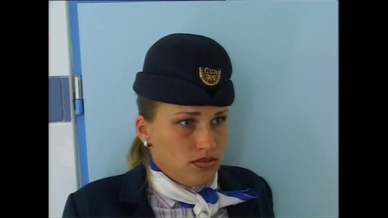The Hunter Collection: Stewardess Pisses in Public Toilet Then Fucks a Big Cock...