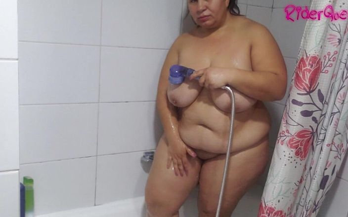 Riderqueen BBW Step Mom Latina Ebony: Mommy Sexy Shower Body Worship Big Ass