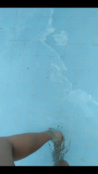 White Nails + Pool = Video for You Lol