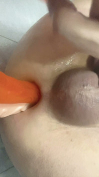 Sisboy Fucked Herself with Two Big Dick Toy