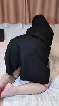 A Naughty Malaysian Hijabi Girl Doing Porn Showing off Her Ass in Abaya