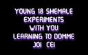 Camp Sissy Boi: 18 Shemale Experimenteert met jou leren domme Joi CEI