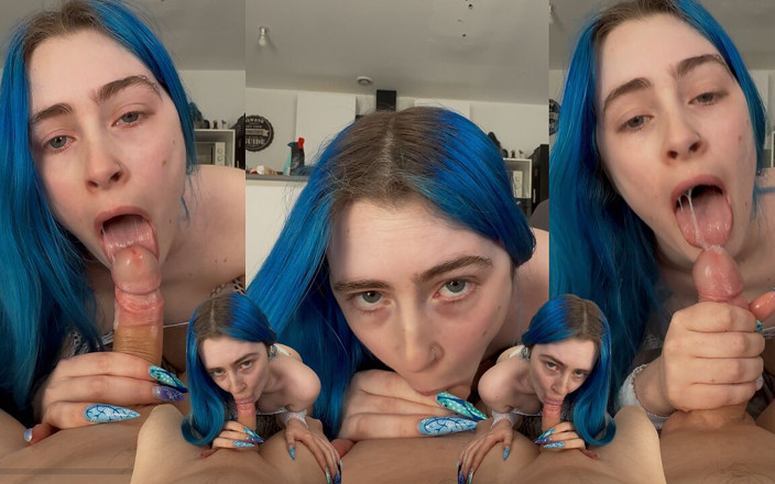 Minalf blowjob: I Suck Him in Front of the TV