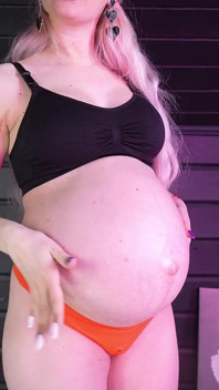 Cameltoe & 9 Monate Schwangerer Bauch