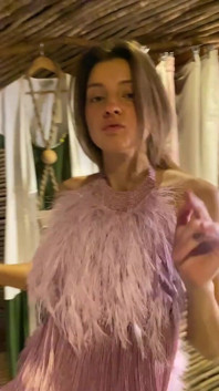 Gaun fashion pink