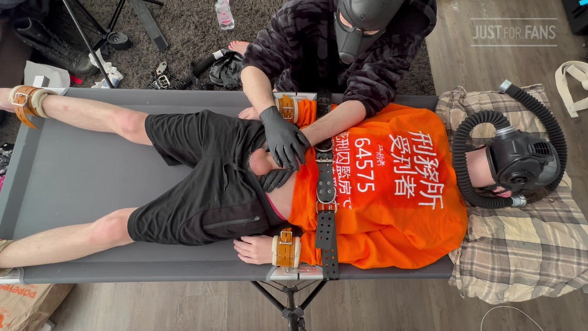 Gas Mask Boy Strapped Down and Edged (InmateCody & SubEdgeX) Gas Mask Boy Strapped Down and Edged (InmateCody & SubEdgeX)