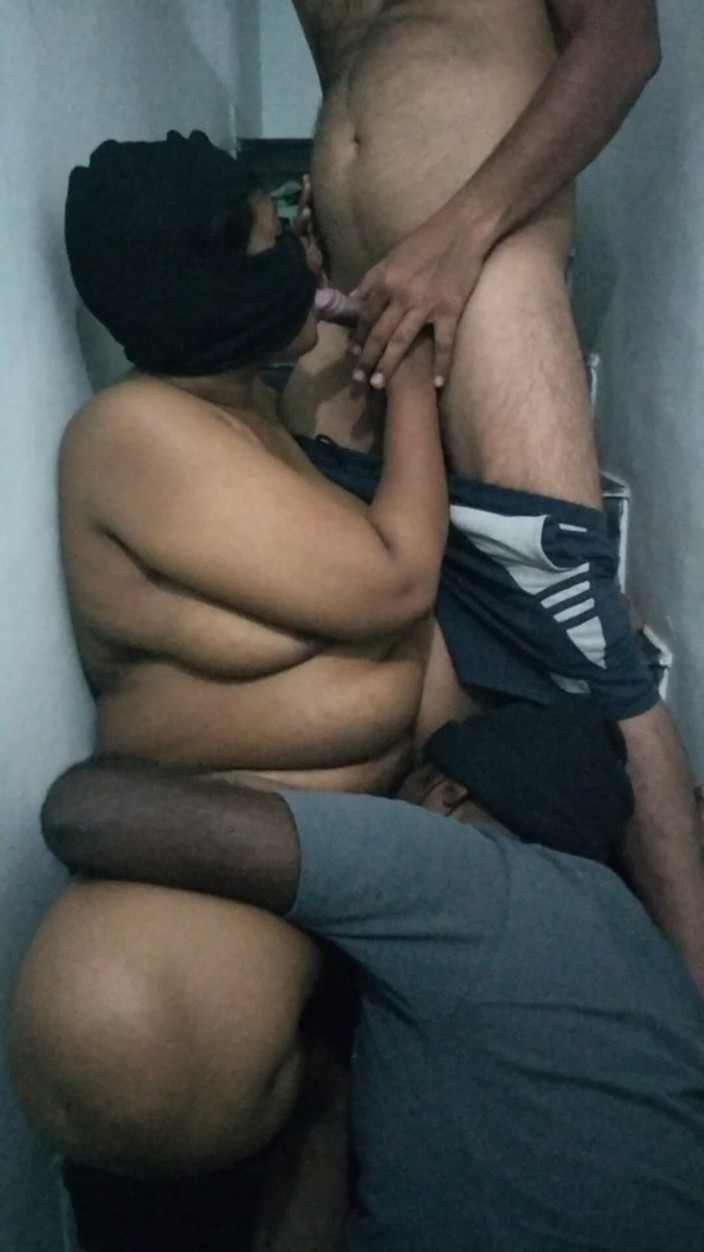 Benita sweety: Threesome Hot Standing Sex at Steps