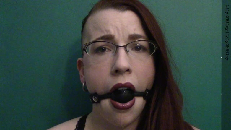 Lily O'Riley: Ballgag Staring