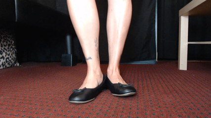 Abby Anna: Liner Socks Black Ballet Flats Shoe Play