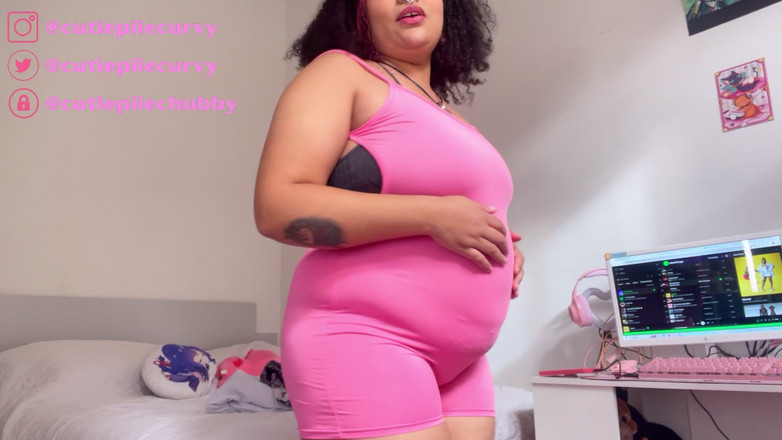Cutiepiie Chubby: विशालकाय सुन्दर औरत जिम लेगिंग आजमाती है