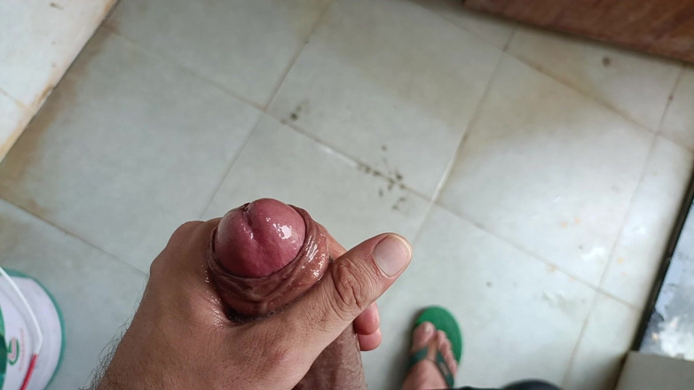 Desi shikha: Indian Boy Peeing in Bathroom and Masturbation Pink Cock