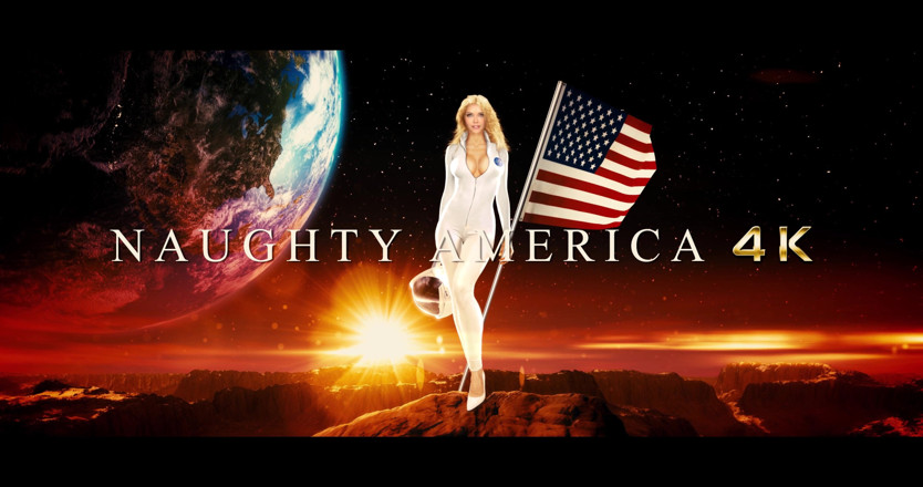 Thunder cock: Naughty america - Whitney Wright làm tình trên giường với cặp...