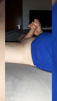 Big White Cock Gets Jerked Until Cum 2