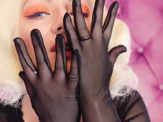 Arya Grander: Asmr: Mesh Gloves. (no Talking) Hot MILF Slowly Sfw Video by...