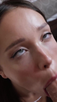 Shy Stepsister - Ahegao Blowjob