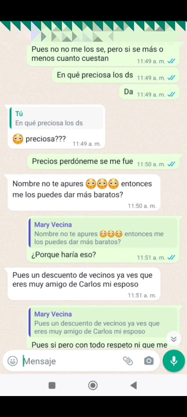 Mexicasero: La signora Mary è molto eccitata e mi ha inviato delle...