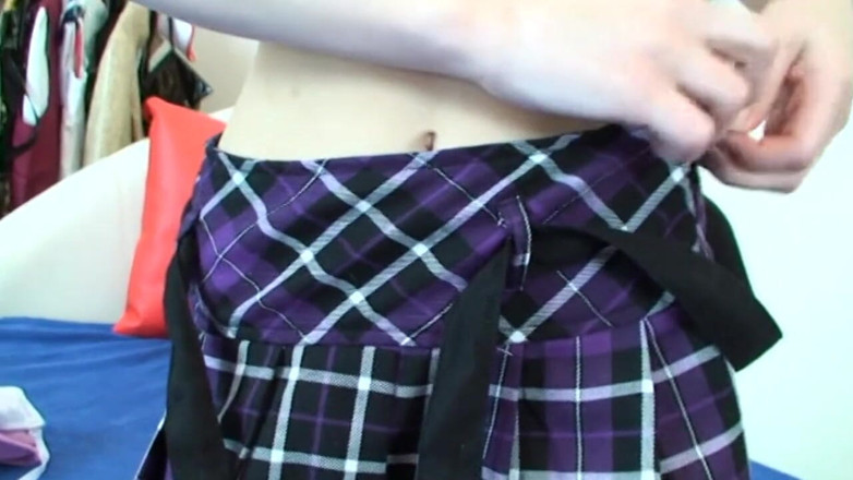 School Reunion: Horny brunette teen plays with a lollipop