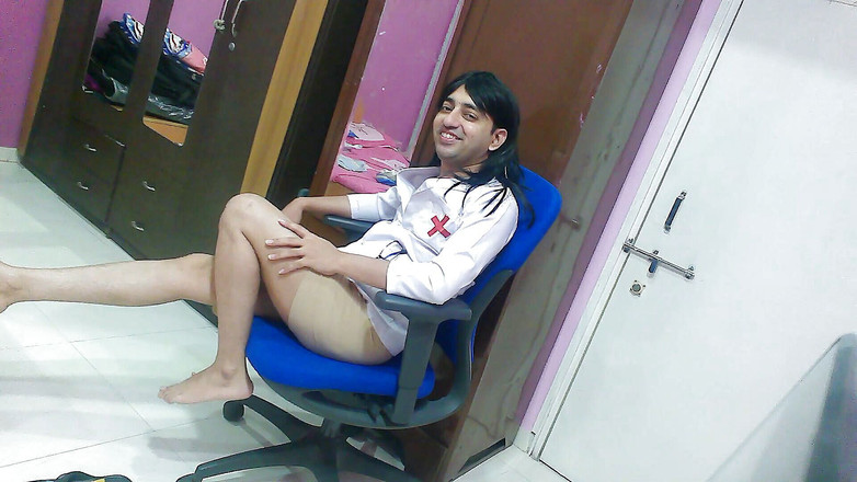 Cute & Nude Crossdresser: Sweet and sexy sissy crossdresser femboy Sweet Lollipop in a...