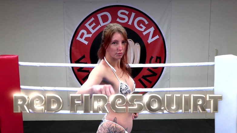 Red Sign Wrestling: Alora Lux vs Firesquirt merah - pergaduh seks