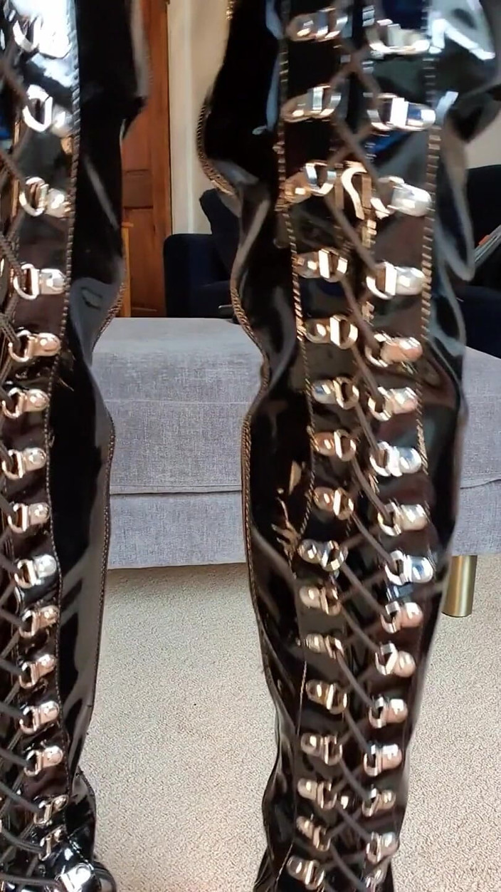 JessicaXD: Mistress Jessica PVC uda wysokie buty