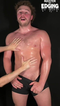 Big Hunk Gives up Control and Gets Edged by Master
