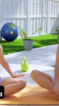Bootylicious Step-sisters Get Stretched After Yoga Workout Feat. Violet Gems & Mae Milano