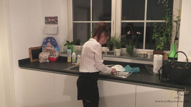 Cathy Crown Production: The Bourgeoise Jerks off Her Ass After Work