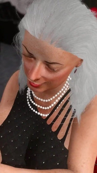 70 Yo Sexy Granny with Big Boobs and Young Hairdresser