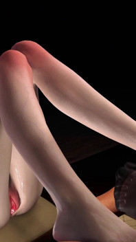 3D dreier sex footjob-sex mit zwei geilen schlampen-schätzchen