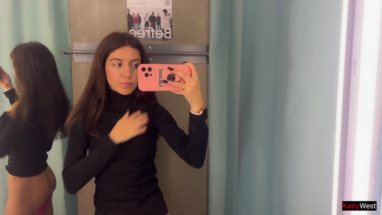Katty West: Katty West Naughty in Locker Room, Touching and Peeing in...