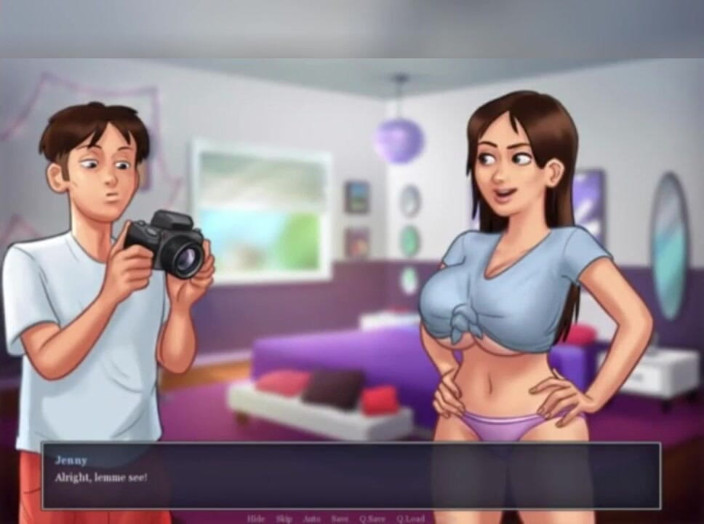 3DXXXTEEN2 Cartoon: Jenny se déshabille pour une salope. Dessin animé porno en 3D,...