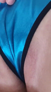 This Pussy Against This Satin Thong Feels so Good, It's Makes My Pussy Juice Seep Through Them I Get That Wet