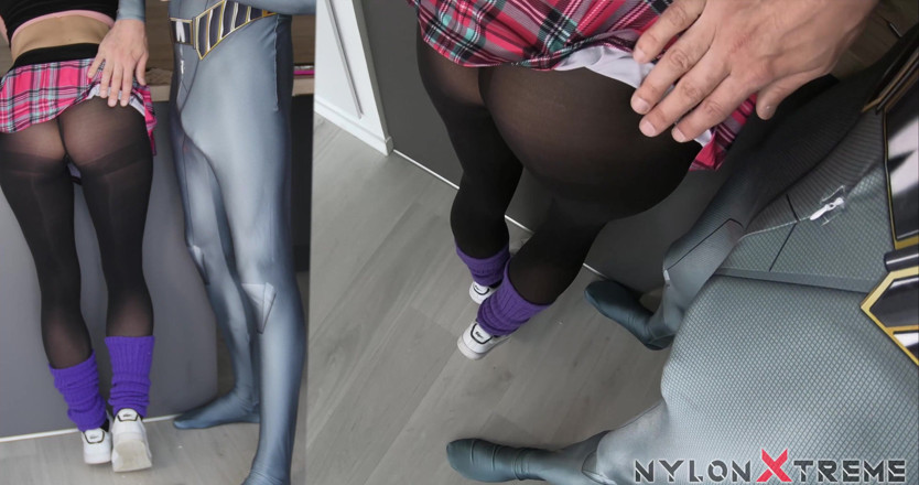 Nylon Xtreme: Кеті відтрахана під нейлоном на кокон