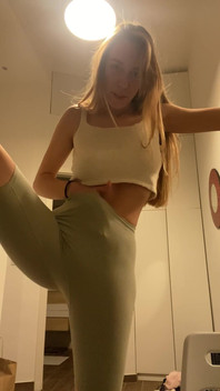 Playful Hand in Shorts Stroking Pussy