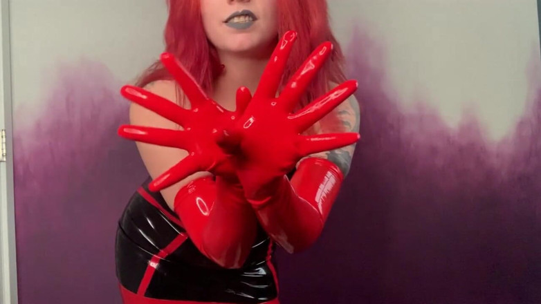 Deanna deadly: A quick timed JOI to my latex dress and gloves